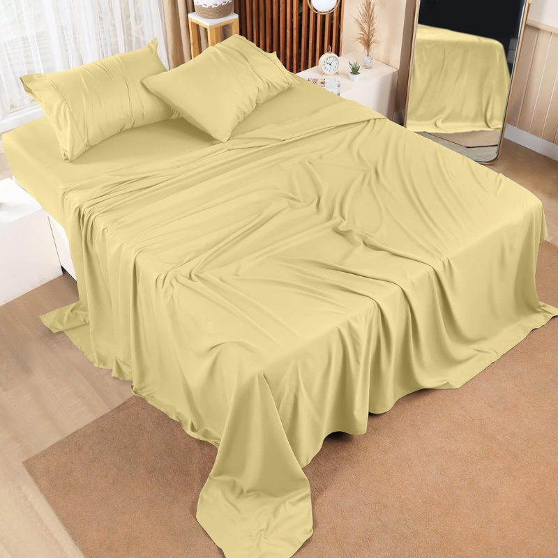 4 Piece Shrinkage Resistant Bedsheet Set