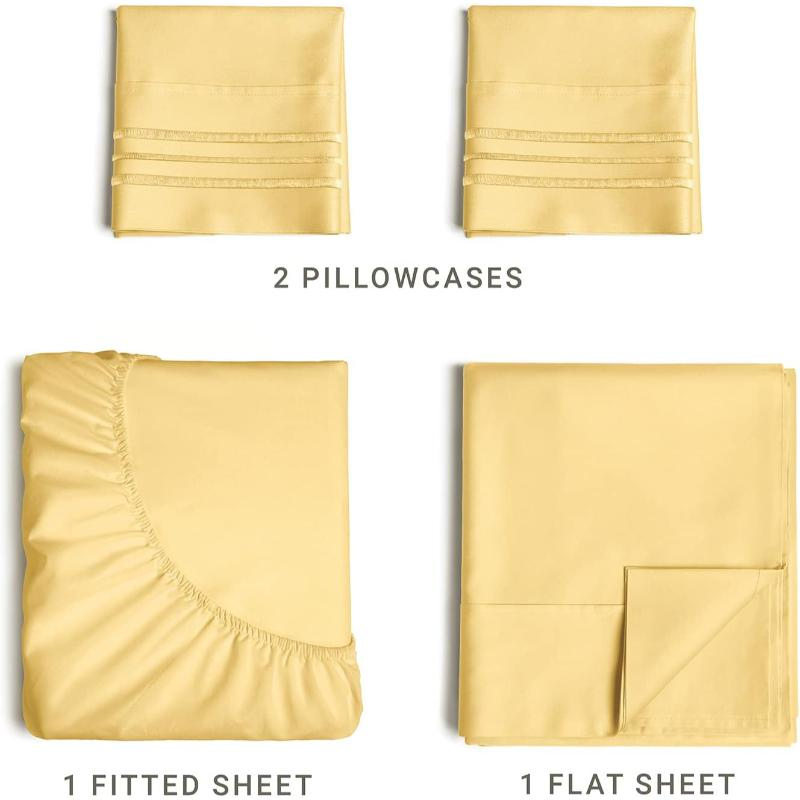 5 Piece Solid Bedsheet Set