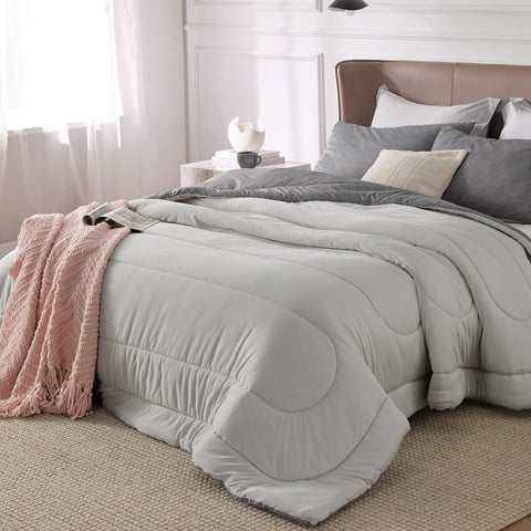 3 Pieces Reversible Cooling And Warm Bed Comforter Set