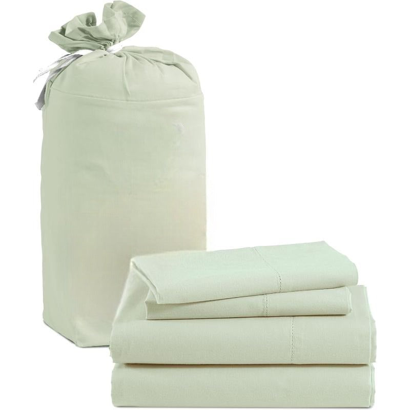 Taupe Organic Cotton Percale Sheet Set