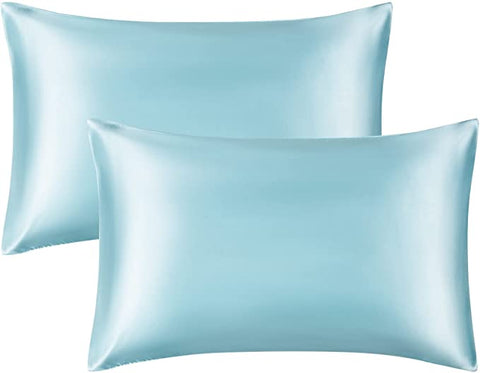Satin Silk Pillowcases Set of 2 for Hair and Skin with Envelope Closure
